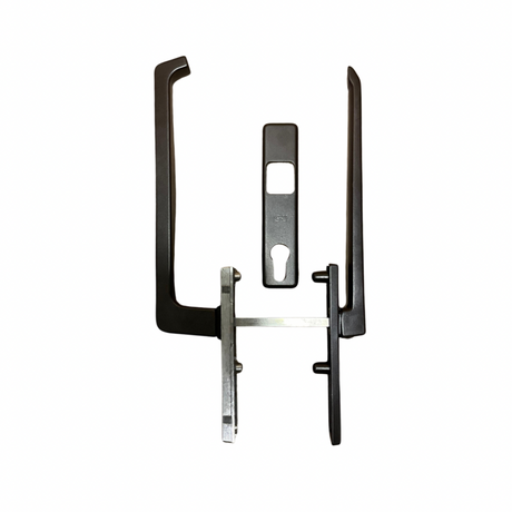 Platte hendel buitenzijde plaatsen.