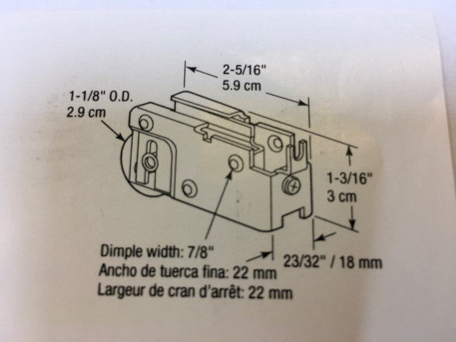 loopwiel maatvoering 2,9mm