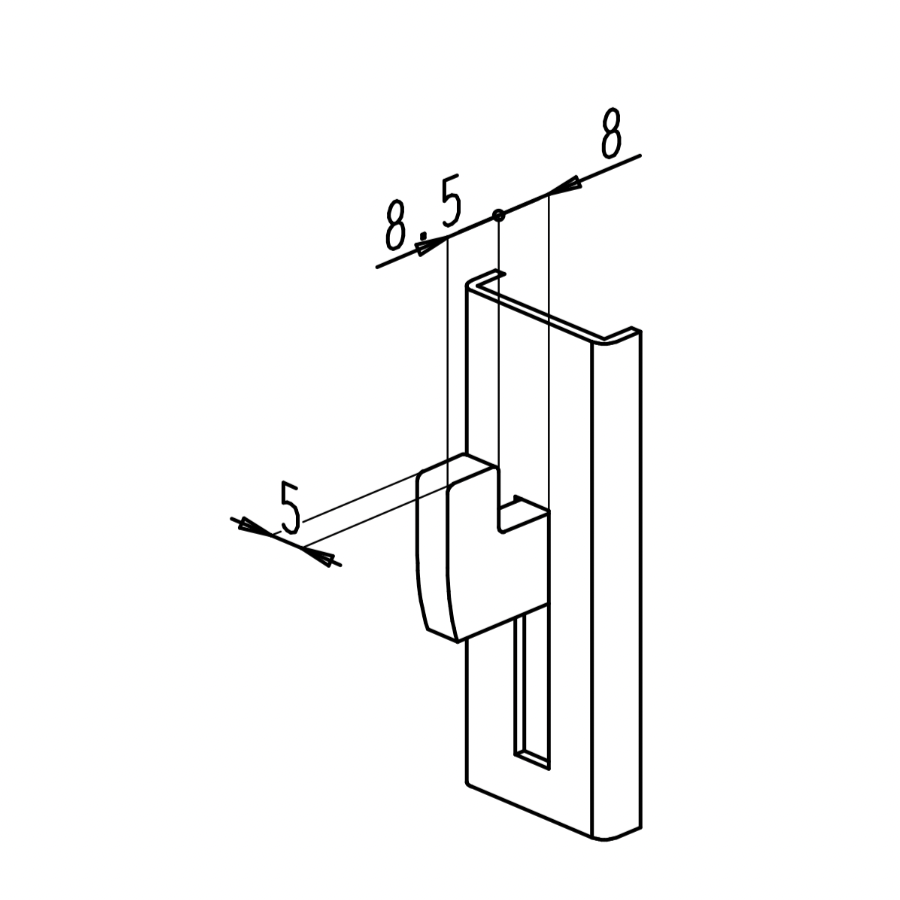 Sobinco PENTALOCK 6790 sliding door hook lock