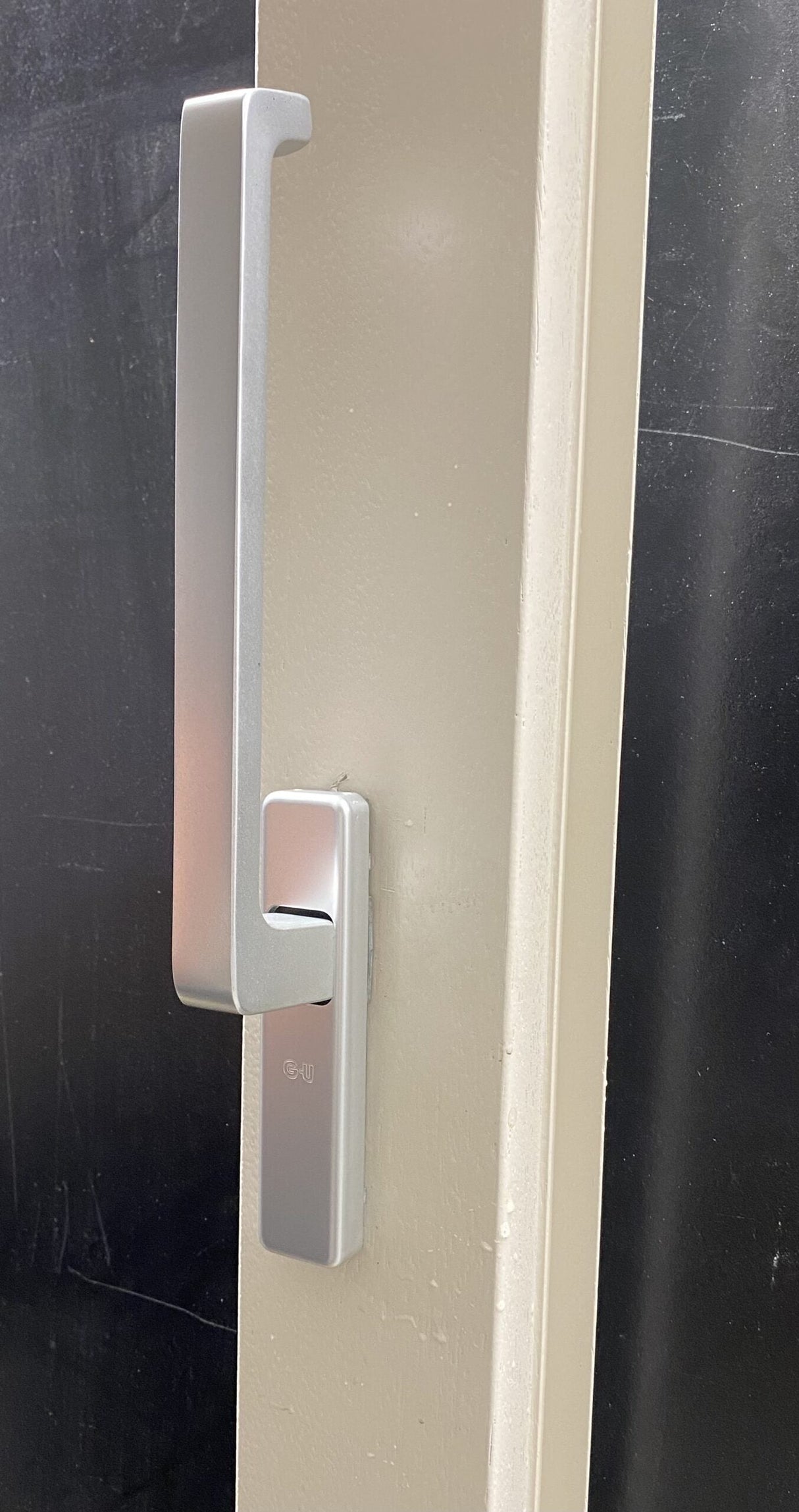 Aluminium Hefschuifpui hendel afneembaar zonder cilindergat en kom buitenzijde incl schroeven M6x65