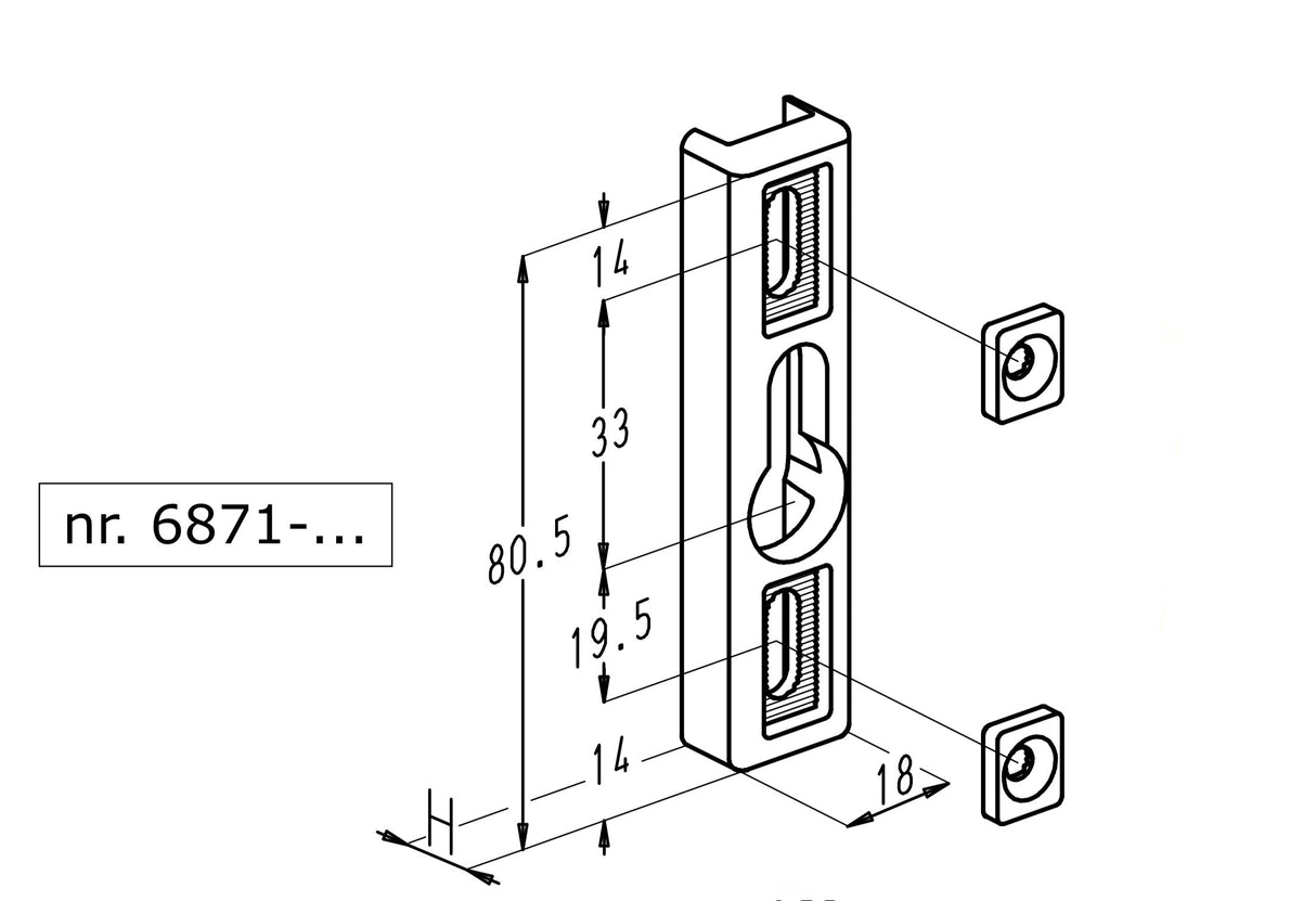 Sobinco closing pieces 6870/6871