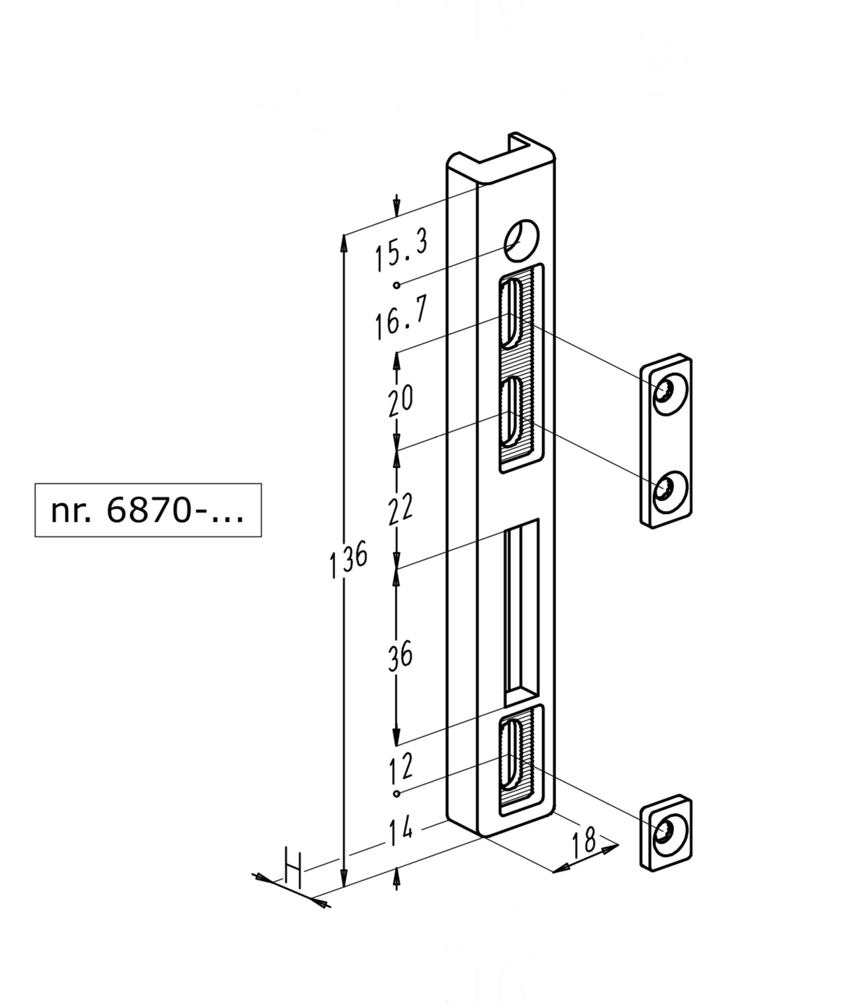 Sobinco closing pieces 6870/6871