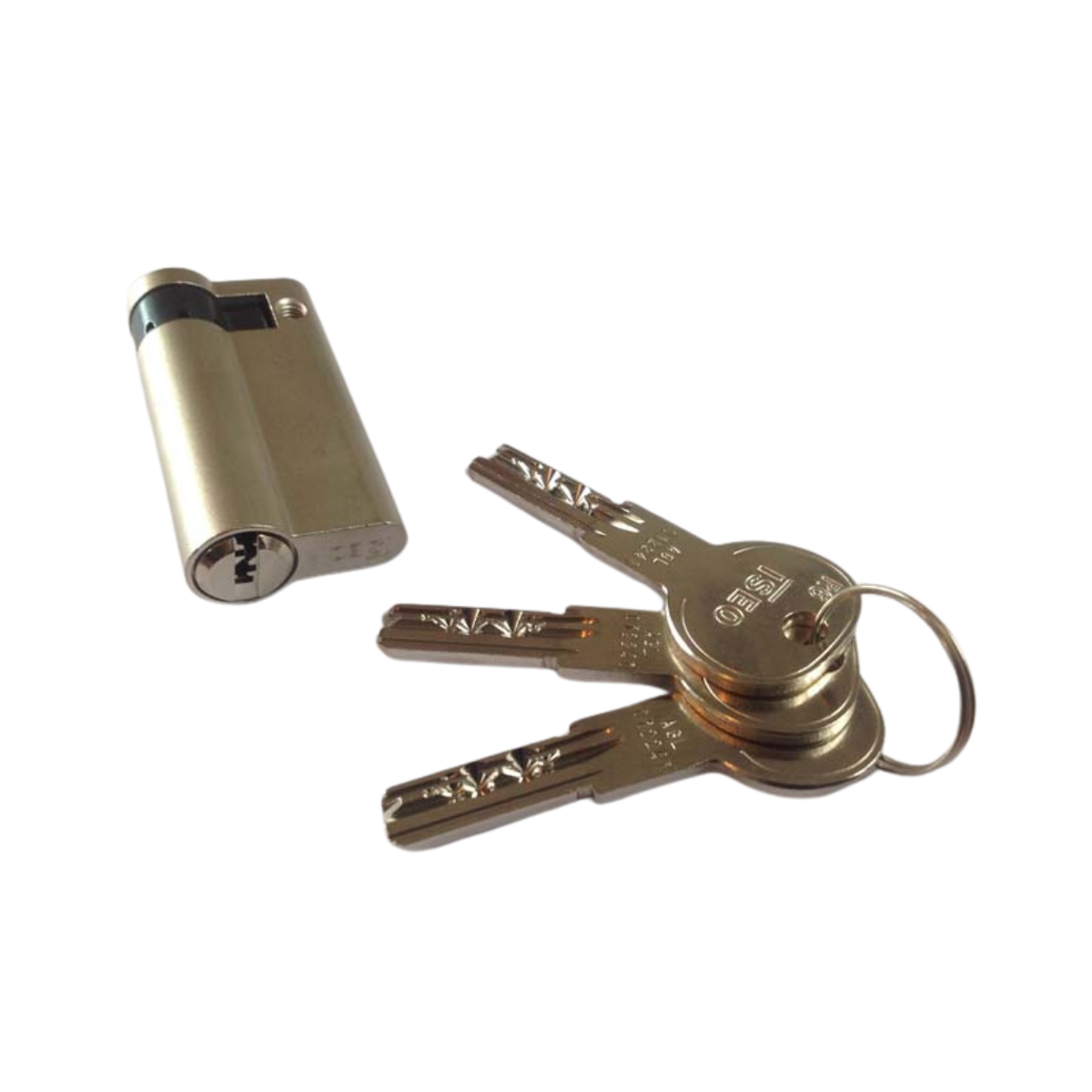 Iseo Cylinder half 45-10 SKG** with 3 keys