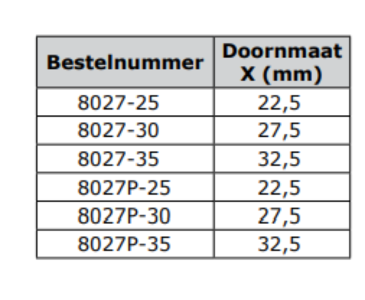 Sobinco 8027-25 serrure à crochet pour porte coulissante