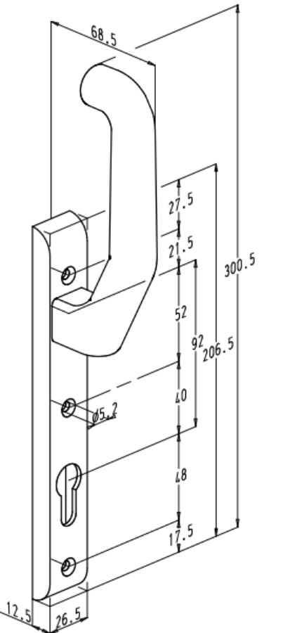 Sobinco Handgriffe für Innen- und Außenbedienung