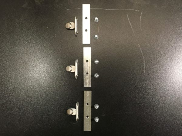 GU-Verriegelungsnocken-Set mit 3 Stück für Doppelhebe-Schiebetüren.