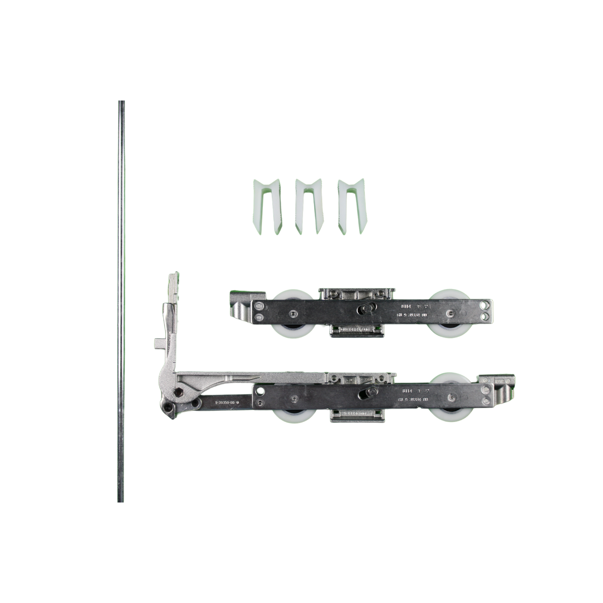 Pakket Loopwagens hefschuif GU934 met sponninghoogte 57 millimeter