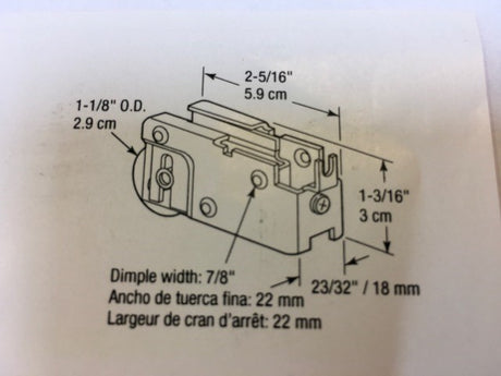 loopwiel maatvoering 2,9mm