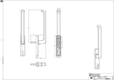 Abnehmbarer Aluminium-Hebe-Schiebe-Türgriff mit Zylinderloch und Schüssel außen, inkl. Schrauben M6x65
