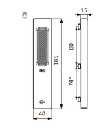 Aluminium-GU-Hebe-Schiebetür-Aufputzbecken für den Außenbereich mit 3 Schraublöchern SKG***
